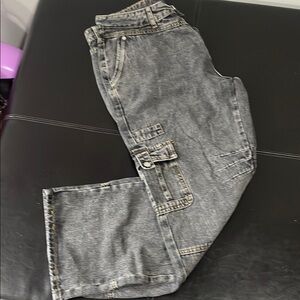 Gray Cargo Jeans